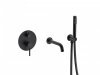 BESCO Bateria wannowa podtynkowa VEO czarny matt BW-VSP-CZ